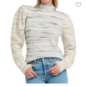 NWT H HALSTON Puff sleeve sweater size XL